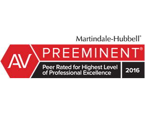 Martindale-Hubbell A/V Rated Preeminent