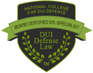 National College for DUI Defense Board Certified Sr. Specialist